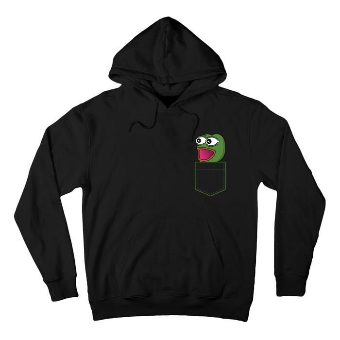 Poggers Pepe Meme Gaming Live Stream Poacket Tall Hoodie