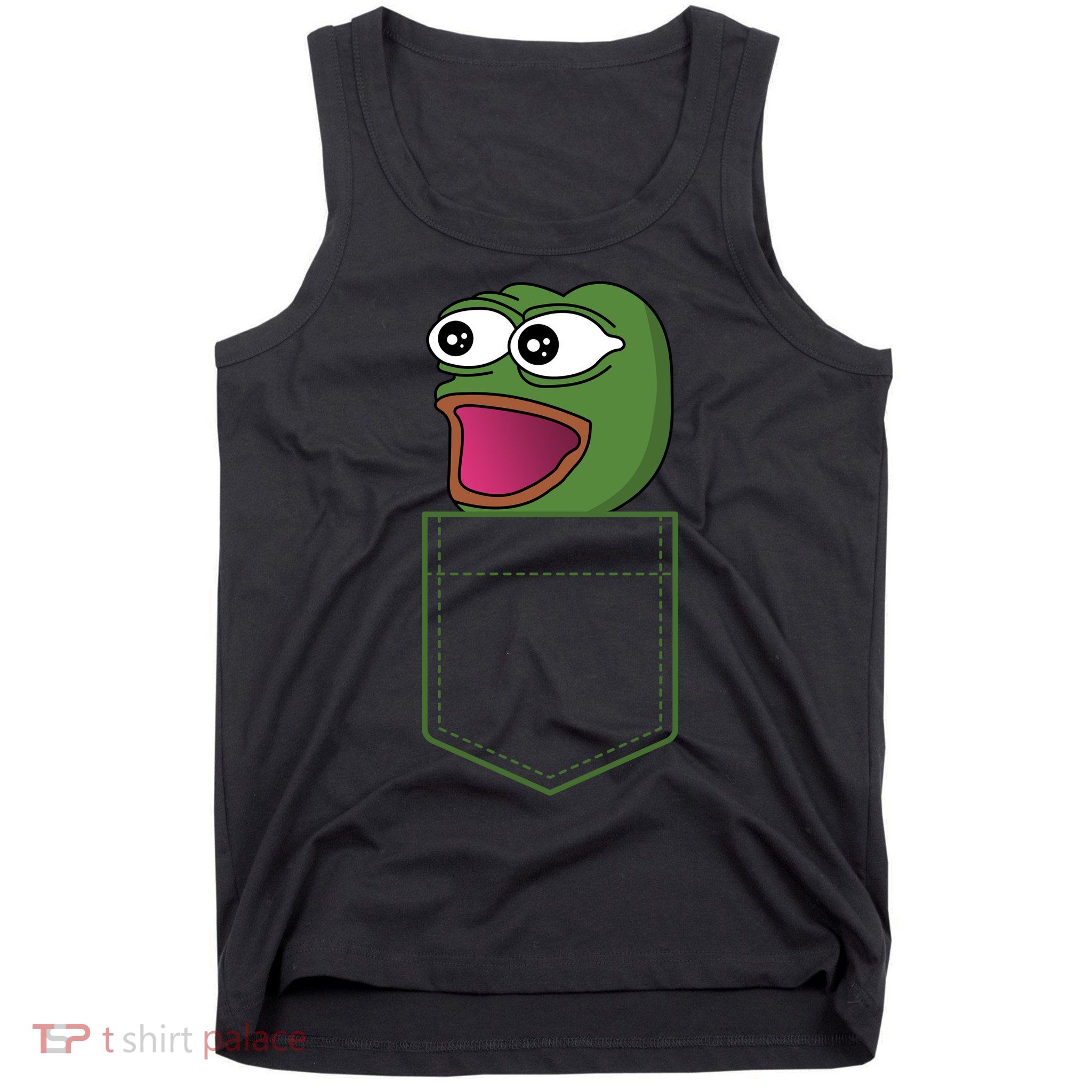 Poggers Pepe Meme Gaming Live Stream Poacket Tank Top