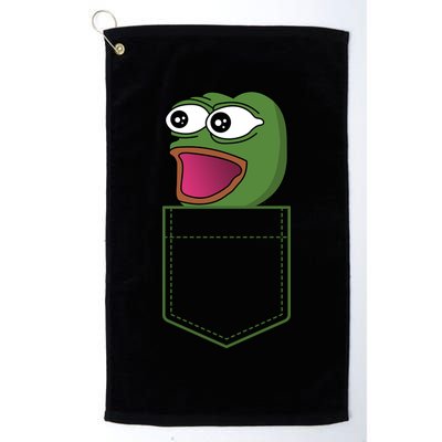 Poggers Pepe Meme Gaming Live Stream Poacket Golf Towel