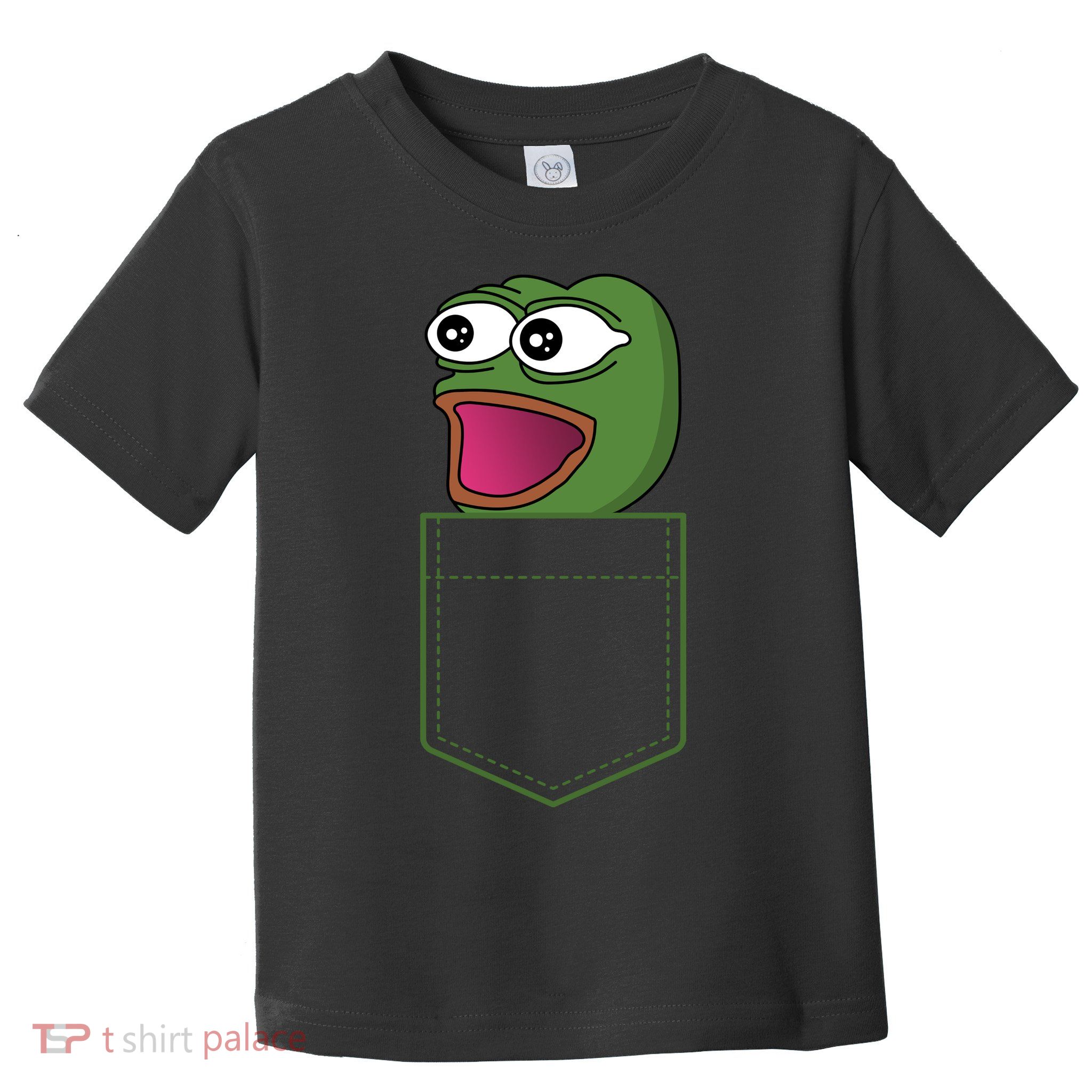 Poggers Pepe Meme Gaming Live Stream Poacket Toddler T-Shirt