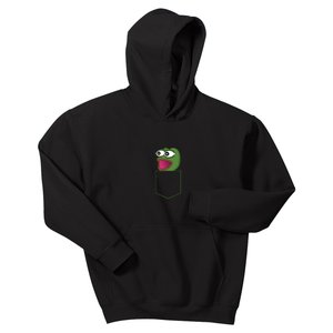 Poggers Pepe Meme Gaming Live Stream Poacket Kids Hoodie