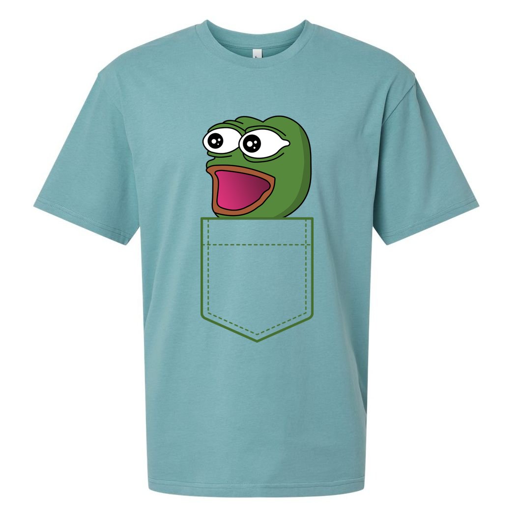 Poggers Pepe Meme Gaming Live Stream Poacket Sueded Cloud Jersey T-Shirt