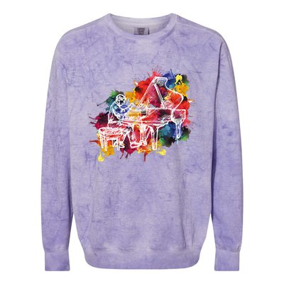 Piano Pianist Musician Gift Instrument Colorblast Crewneck Sweatshirt