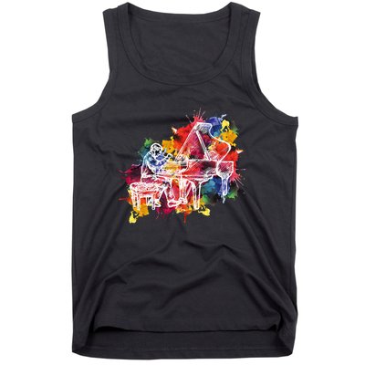 Piano Pianist Musician Gift Instrument Tank Top