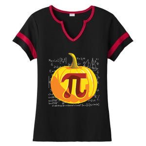 Pumpkin Pie Math Shirts Funny Halloween Thanksgiving Pi Day Ladies Halftime Notch Neck Tee