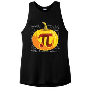 Pumpkin Pie Math Shirts Funny Halloween Thanksgiving Pi Day Ladies PosiCharge Tri-Blend Wicking Tank