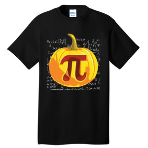 Pumpkin Pie Math Shirts Funny Halloween Thanksgiving Pi Day Tall T-Shirt