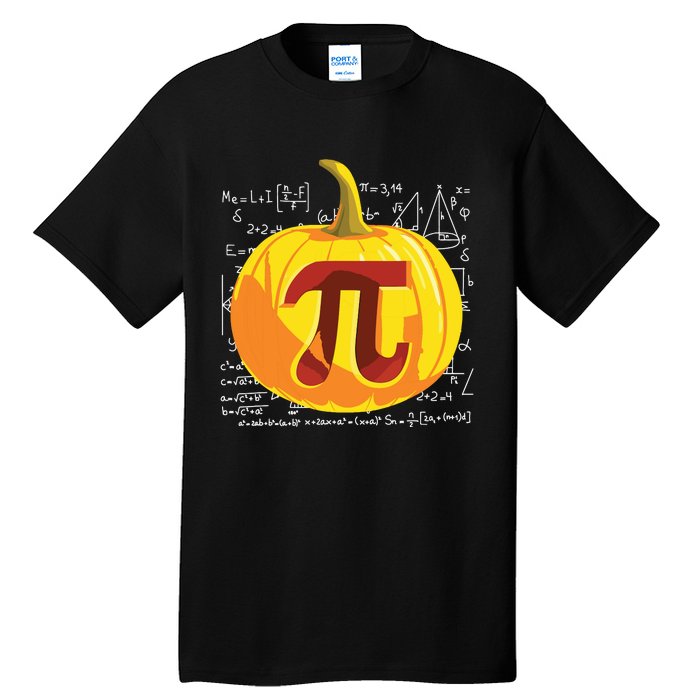 Pumpkin Pie Math Shirts Funny Halloween Thanksgiving Pi Day Tall T-Shirt