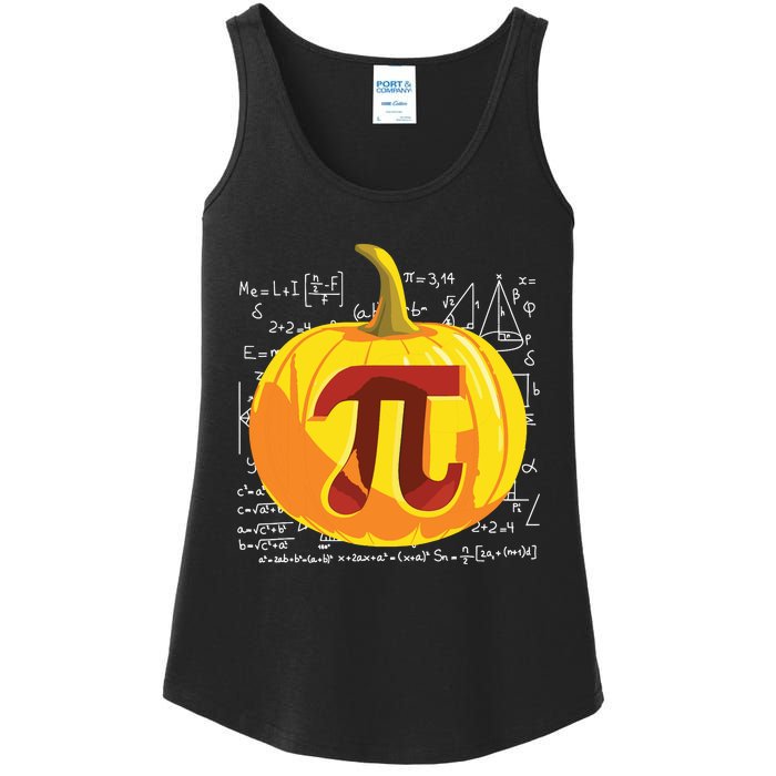 Pumpkin Pie Math Shirts Funny Halloween Thanksgiving Pi Day Ladies Essential Tank