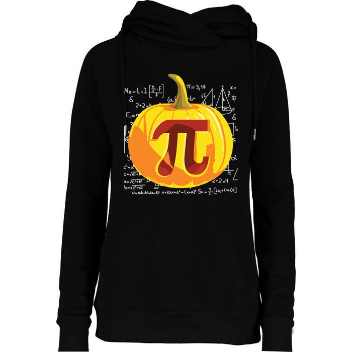 Pumpkin Pie Math Shirts Funny Halloween Thanksgiving Pi Day Womens Funnel Neck Pullover Hood