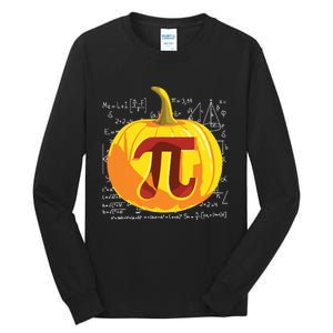 Pumpkin Pie Math Shirts Funny Halloween Thanksgiving Pi Day Tall Long Sleeve T-Shirt