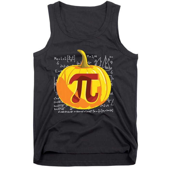 Pumpkin Pie Math Shirts Funny Halloween Thanksgiving Pi Day Tank Top