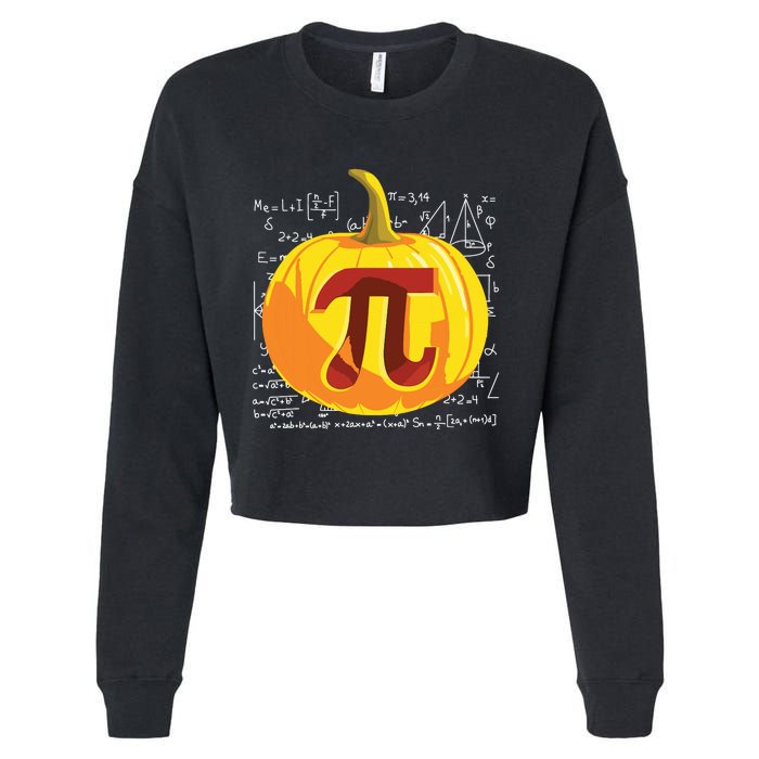 Pumpkin Pie Math Shirts Funny Halloween Thanksgiving Pi Day Cropped Pullover Crew