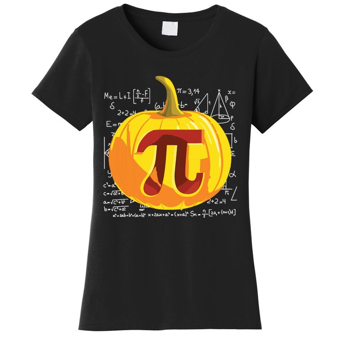 Pumpkin Pie Math Shirts Funny Halloween Thanksgiving Pi Day Women's T-Shirt