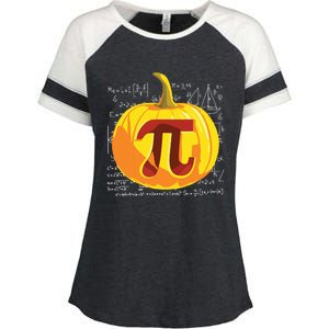 Pumpkin Pie Math Shirts Funny Halloween Thanksgiving Pi Day Enza Ladies Jersey Colorblock Tee