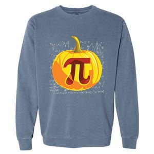 Pumpkin Pie Math Shirts Funny Halloween Thanksgiving Pi Day Garment-Dyed Sweatshirt