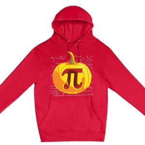 Pumpkin Pie Math Shirts Funny Halloween Thanksgiving Pi Day Premium Pullover Hoodie