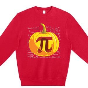 Pumpkin Pie Math Shirts Funny Halloween Thanksgiving Pi Day Premium Crewneck Sweatshirt