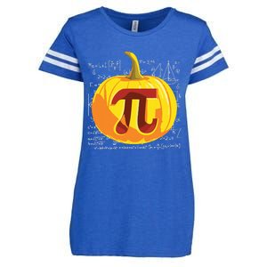 Pumpkin Pie Math Shirts Funny Halloween Thanksgiving Pi Day Enza Ladies Jersey Football T-Shirt