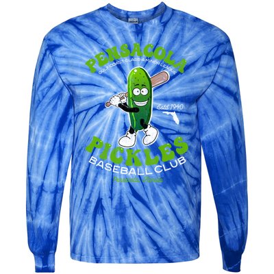 Pensacola Pickles Minor League Retro Baseball Team Gift Tie-Dye Long Sleeve Shirt