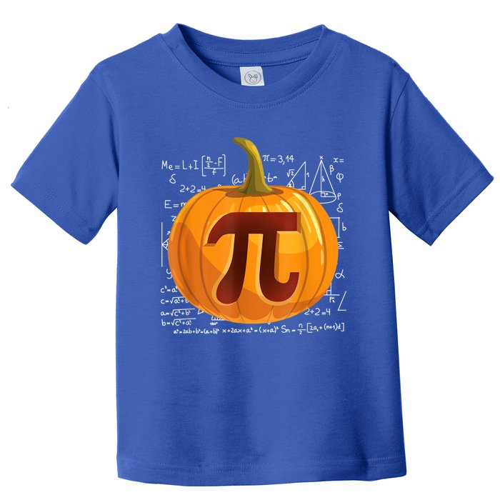 Pumpkin Pie Math Shirt Funny Halloween Thanksgiving Pi Day Toddler T-Shirt