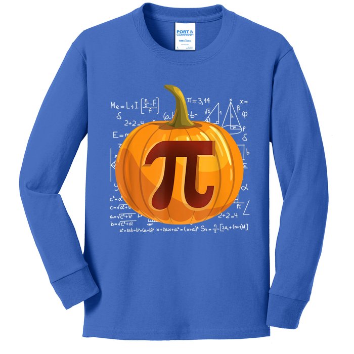 Pumpkin Pie Math Shirt Funny Halloween Thanksgiving Pi Day Kids Long Sleeve Shirt