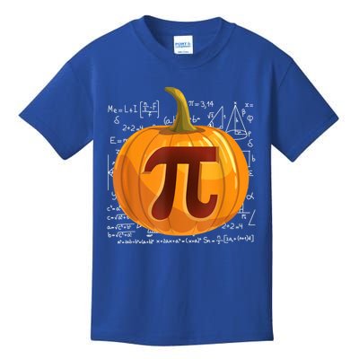 Pumpkin Pie Math Shirt Funny Halloween Thanksgiving Pi Day Kids T-Shirt