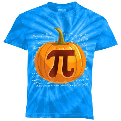 Pumpkin Pie Math Shirt Funny Halloween Thanksgiving Pi Day Kids Tie-Dye T-Shirt