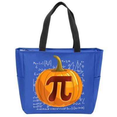 Pumpkin Pie Math Shirt Funny Halloween Thanksgiving Pi Day Zip Tote Bag