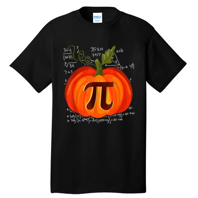 Pumpkin Pie Math Funny Halloween Thanksgiving Pi Day Tall T-Shirt