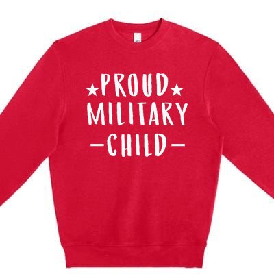 Purple Proud Military Child Military Children Month Premium Crewneck Sweatshirt