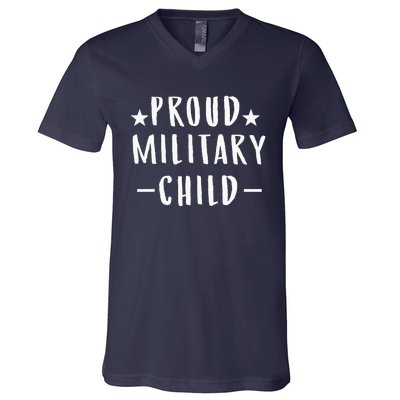 Purple Proud Military Child Military Children Month V-Neck T-Shirt