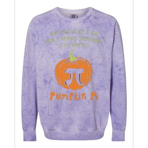 Pumpkin Pie Math Funny Halloween Thanksgiving Pi Day Colorblast Crewneck Sweatshirt