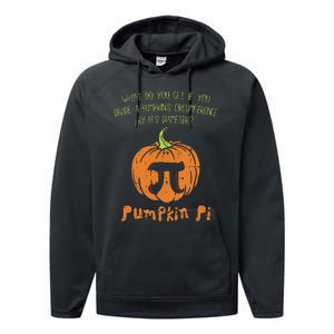 Pumpkin Pie Math Funny Halloween Thanksgiving Pi Day Performance Fleece Hoodie