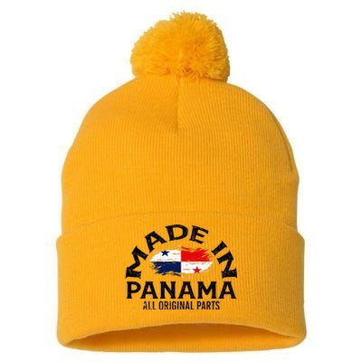 Panama Panamanian Made Flag Pom Pom 12in Knit Beanie