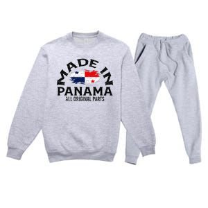 Panama Panamanian Made Flag Premium Crewneck Sweatsuit Set