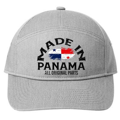 Panama Panamanian Made Flag 7-Panel Snapback Hat