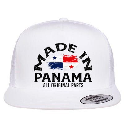 Panama Panamanian Made Flag Flat Bill Trucker Hat