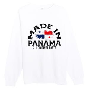 Panama Panamanian Made Flag Premium Crewneck Sweatshirt