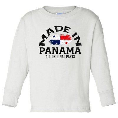 Panama Panamanian Made Flag Toddler Long Sleeve Shirt