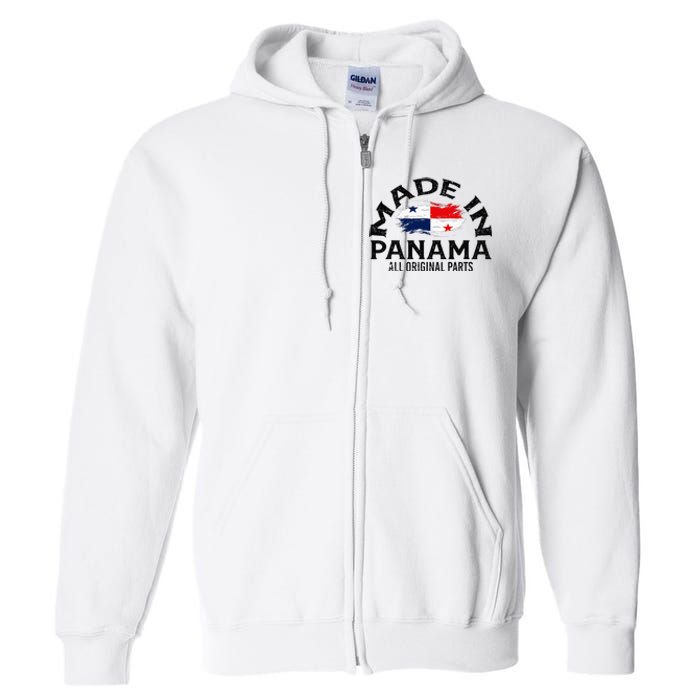 Panama Panamanian Made Flag Full Zip Hoodie