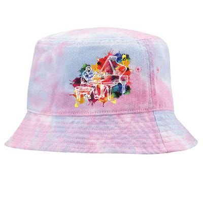 Piano Pianist Musician Gift Instrument Tie-Dyed Bucket Hat