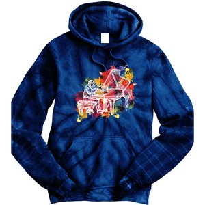 Piano Pianist Musician Gift Instrument Tie Dye Hoodie