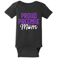 Proud Preemie Mom Premature Birth Mom Prematurity Awareness Baby Bodysuit