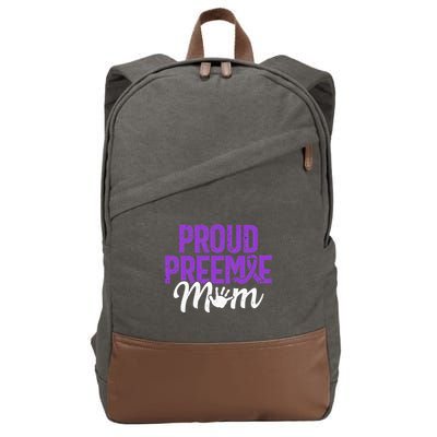 Proud Preemie Mom Premature Birth Mom Prematurity Awareness Cotton Canvas Backpack