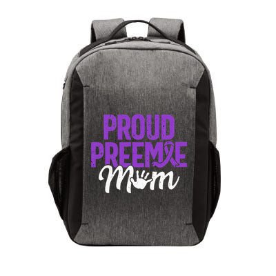 Proud Preemie Mom Premature Birth Mom Prematurity Awareness Vector Backpack