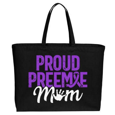 Proud Preemie Mom Premature Birth Mom Prematurity Awareness Cotton Canvas Jumbo Tote