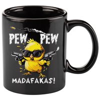 Pew Pew Madafakas 11oz C Handle Ceramic Mug