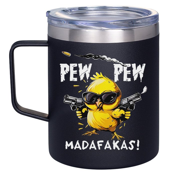 Pew Pew Madafakas 12oz Stainless Steel Coffee Mug