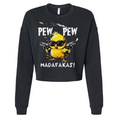 Pew Pew Madafakas Cropped Pullover Crew